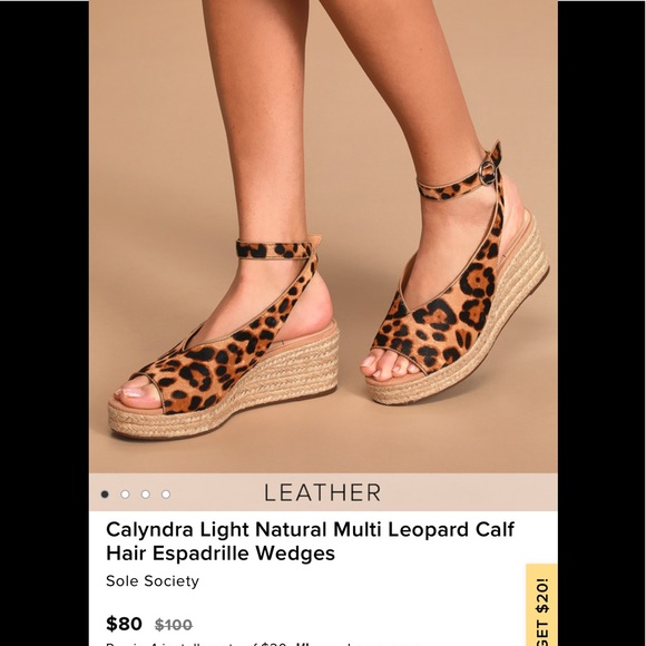 Sole Society Leopard Wedge Platforms Heels - Picture 8 of 8